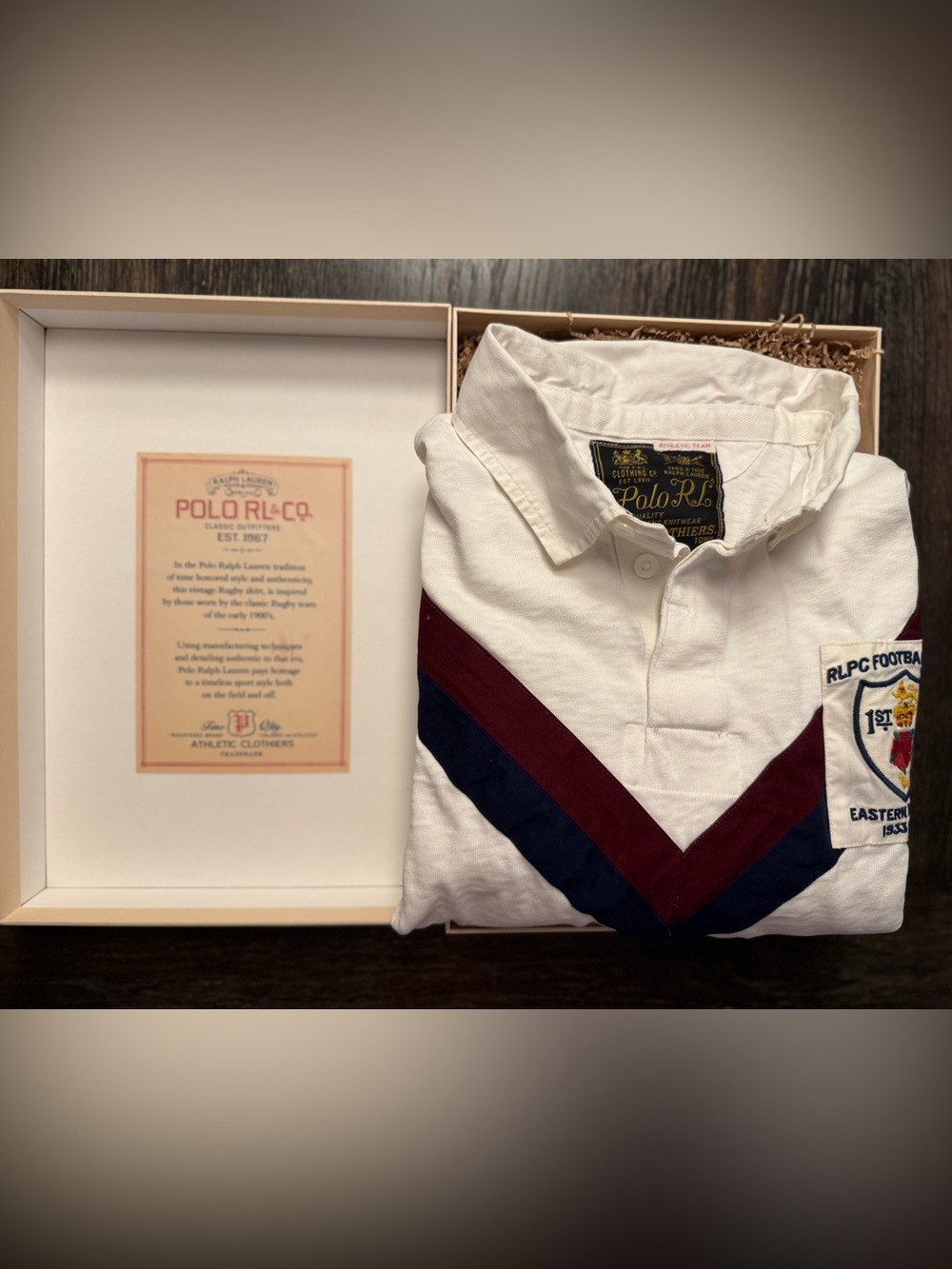 Polo Ralph Lauren RLPC Crest Chevron Rugby XXL w/ Original Box